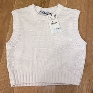 Zara, cropped knit sweater vest